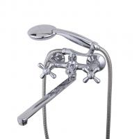 Смеситель для ванны и раковины 1/2 кер F2225 FRAP с шар перекл КРЕСТ (L-излив, хром, латунь)