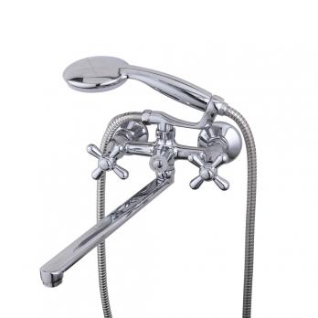 Смеситель для ванны и раковины 1/2 кер F2225 FRAP с шар перекл КРЕСТ (L-излив, хром, латунь)