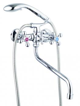 Смеситель для ванны и раковины 1/2 кер Glauf QTZ7-B856 шаровый перекл КРЕСТ