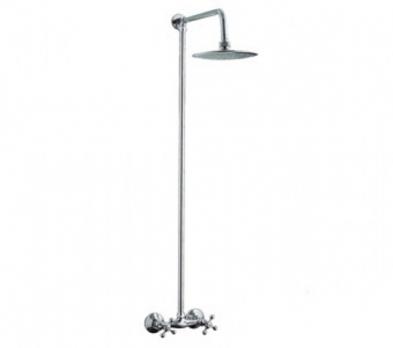 Душевая система 1/2 кер F2308 FRAP лейка "Тропич. душ" (D200мм, хром, силумин)