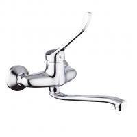 Смеситель настенный 40к F4654 FRAP МЕДИЦИНСКИЙ (S-излив, хром, латунь)
