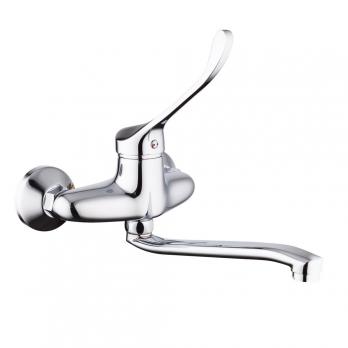 Смеситель настенный 40к F4654 FRAP МЕДИЦИНСКИЙ (S-излив, хром, латунь)