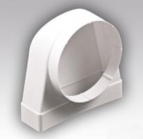 Соединитель 60х204/D125 угол 90 плоский/круглый 620СК12,5КП ERA