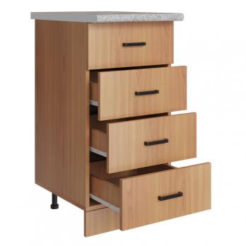 Стол разделочный 40 ольха (4 ящика), столешница гранит пёстрый