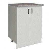 Стол разделочный 60 белый мрамор, столешница гранит пёстрый