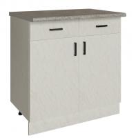 Стол разделочный 80 белый мрамор (2 ящика), столешница гранит пёстрый