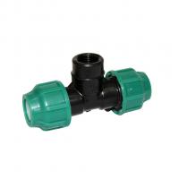 Тройник ПЭ с внутр. труб. резьбой 32х1''х32 (обж.) POELSAN GREEN