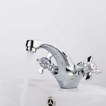 Смеситель для раковины 1/2 кер F1024 FRAP (литой, п/шпильку, хром, латунь)