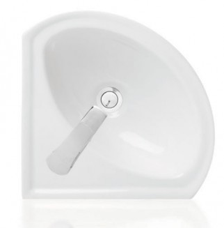 Умывальник "Веер" угловой 36*36 с отв, с крепл. (Sanita)