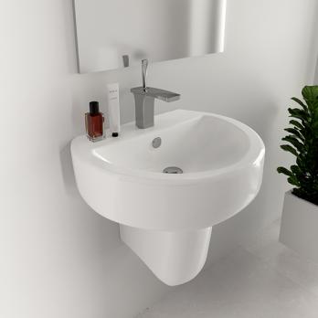 Умывальник-тюльпан "Best-55" с отв c полупьедесталом (Sanita Luxe)