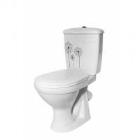 Унитаз-компакт "Радуга" ДЕКОР одуванчик (тарельчат,кос,нижн,сид,арм) (Ст.Оскол)