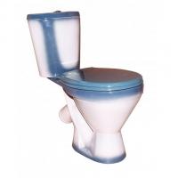 Унитаз-компакт "ЭЛЕГАНТ" зелёный (косой, нижн, сид.полип., арм) (Rosa)