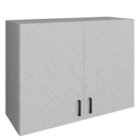 шкаф навесной кухонный 80 белый мрамор