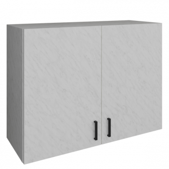 шкаф навесной кухонный с сушкой 80 белый мрамор