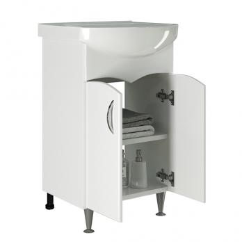 ЯТумба д/ванной "ФОРМАТ-52" под раковину Альфана-52 (ОК) (ПВХ)