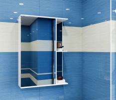 Зеркальный шкаф "Стандарт-50" левый без подсветки (ПВХ)