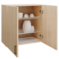 шкаф навесной кухонный с сушкой 60 венге светлое (дуб млечный)