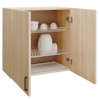 шкаф навесной кухонный с сушкой 60 венге светлое (дуб млечный)
