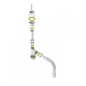 Сифон для умывальника 1 1/2"*40  с гофрой 40*40/50 S0115-АК САНДЕСАНТ