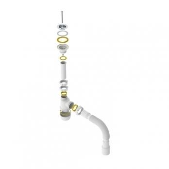 Сифон для умывальника 1 1/4"*40  с гофрой 40*40/50 S1015-АК САНДЕСАНТ