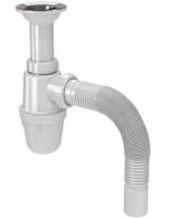 Сифон для кухни с удлин. выпуском 1 1/2"*40  с гофрой 40*40/50 B0515-AK САНДЕСАНТ