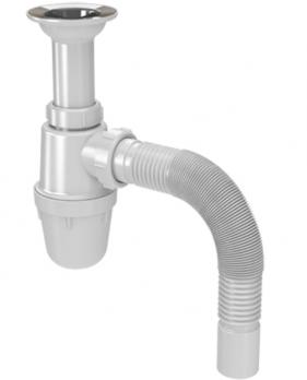 Сифон для кухни с удлин. выпуском 1 1/2"*40  с гофрой 40*40/50 B0515-AK САНДЕСАНТ