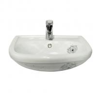 Раковина накладная "Альфана-52" белая ДЕКОР  одуванчик (ОК)