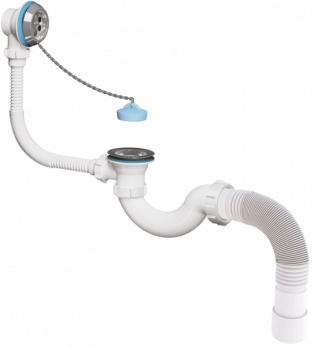 Обвязка на ванну 1 1/2*40*40*50 с вып и переливом с гофро трубой V155-АК САНДЕСАНТ