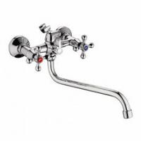 Смеситель для ванны и раковины 1/2 кер L2308 Ledeme КРЕСТ лит нос, латунь