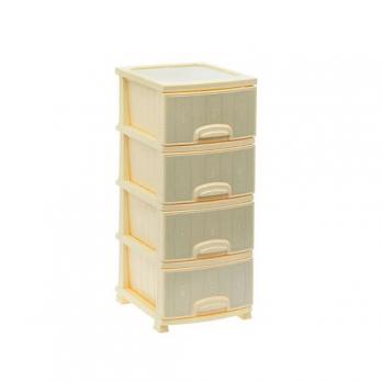 Комод ДЕКОР 4 ярус Белое дерево В95*Ш38*Г47