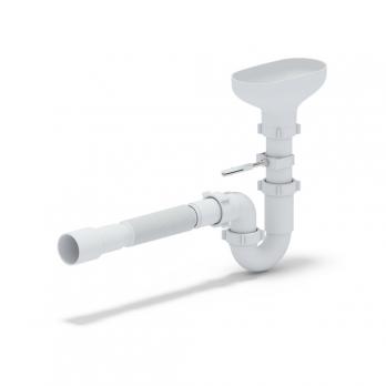 Сифон 1 1/2*40 Ani прямоточ. с гофрой 40*40/50  DR0115 с разрывом струи АНИ пласт