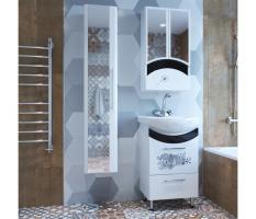 Зеркальный шкаф "РАДУГА-46" ОДУВАНЧИК белый без подсветки