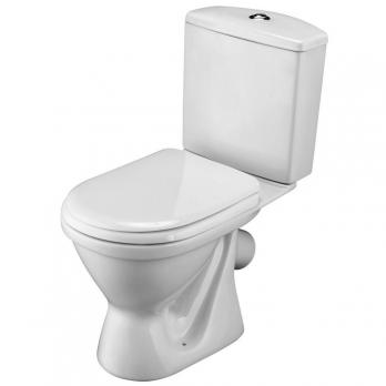Унитаз-компакт "Алькор 2РА а/вспл полипропилен" (кос.вып,нижн.подв. 2-кн.арм Уклад, сид.) (Santek)