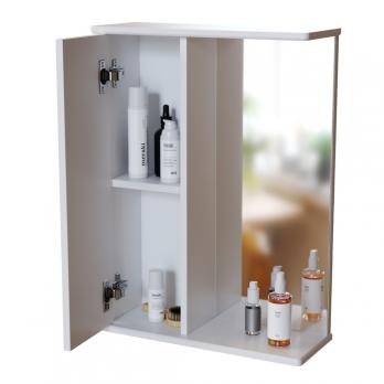 Зеркальный шкаф "НОРД-55" левый без подсветки (ПВХ)