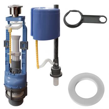 Арматура к смыв.бачку 2-х Кноп DI хром нижний подвод унив.колонка D40(И-СБ2м-НпрФ-ХХ-ККрпс) 4-3-5-17