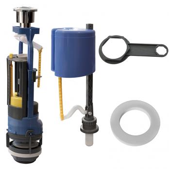 Арматура к смыв.бачку 2-х Кноп DI хром нижний подвод унив.колонка D40 (И-СБ2-НпрФ-ХХ-ККрпс) 5-3-5-17