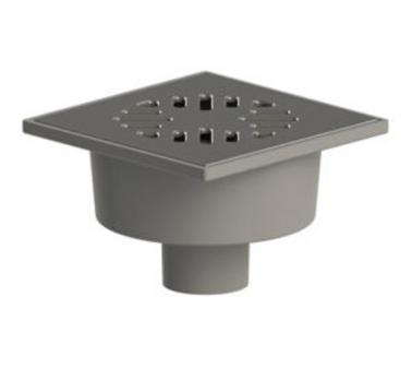 50 трап с верт. спуском "сухой" мех.затвор ПП решетка 150*150 нерж.сталь ТП102.50-150VSMs ТАТПОЛИМЕР