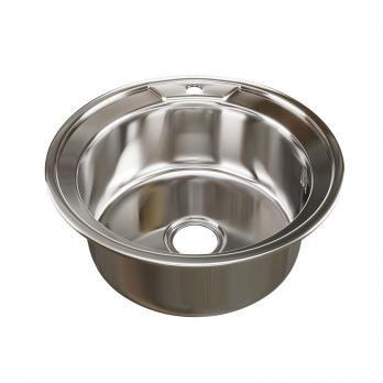 Мойка круг d 51 (0,8) вып 3 1/2 MIXLINE (глуб чаши 18см) с сифоном