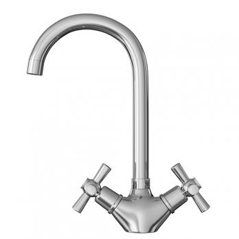 Смеситель для кухни 1/2 кер. MIXLINE ML10-032 высокий излив п/гайку (без подводки)