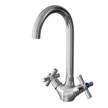 Смеситель для кухни 1/2 кер. MIXLINE ML10-032 высокий излив п/гайку (без подводки)