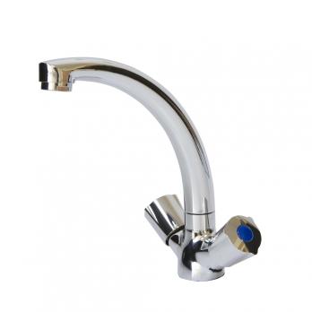 Смеситель для кухни 1/2 кер Казань КС-55 51005 металлиз мах, универ крепление