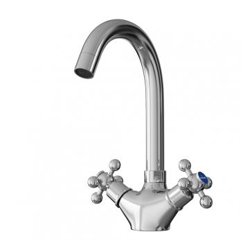 Смеситель для раковины 1/2 кер. MIXLINE ML07-04 п/шпильку (без подводки)