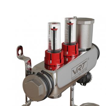 Коллекторная группа VRT® 1'' х 3/4'' (евроконус)  2 вых, авт в/отвод, c расходомерами