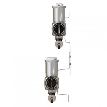 Коллекторная группа VRT® 1'' х 3/4'' (евроконус)  2 вых, авт в/отвод, c расходомерами