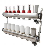 Коллекторная группа VRT® 1'' х 3/4'' (евроконус)  6 вых, авт в/отвод, c расходомерами