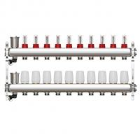 Коллекторная группа VRT® 1'' х 3/4'' (евроконус) 10 вых, авт в/отвод, c расходомерами