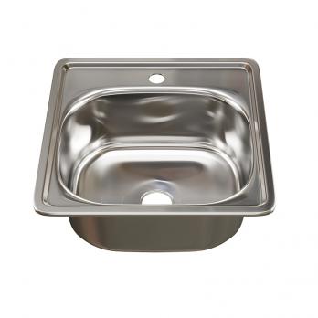 Мойка врез 38х38 (0,6) вып 3 1/2 MIXLINE 15см с сифоном