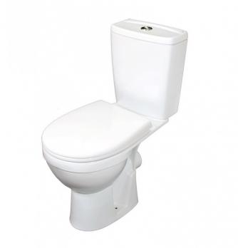 Унитаз-компакт "Рио" белый (гориз, нижн, сид. полип., 2-кн.арм.) (Rosa)