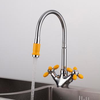 Смеситель для кухни 1/2 кер R43127-9 п/гайку FRUD Желтый