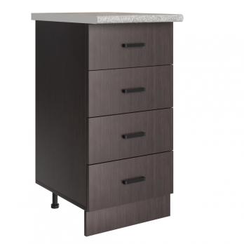 Стол разделочный 40 венге (4 ящика), столешница гранит пёстрый